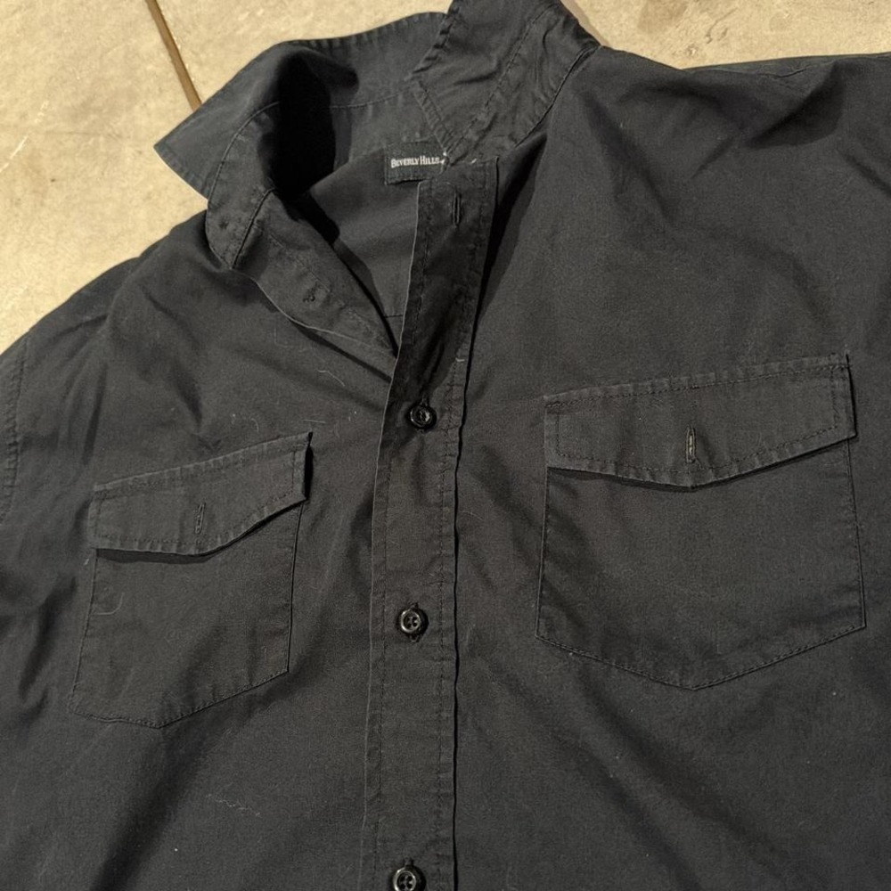 Vintage Beverly Hills Polo Club Black Button Up